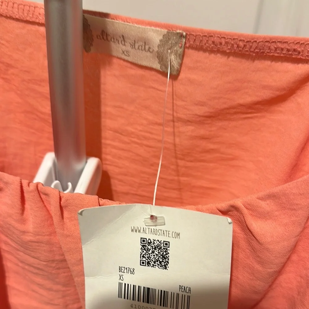Altar'd State Orange Bustier Tie Front Crop Top size XS - Picture 6 of 8
